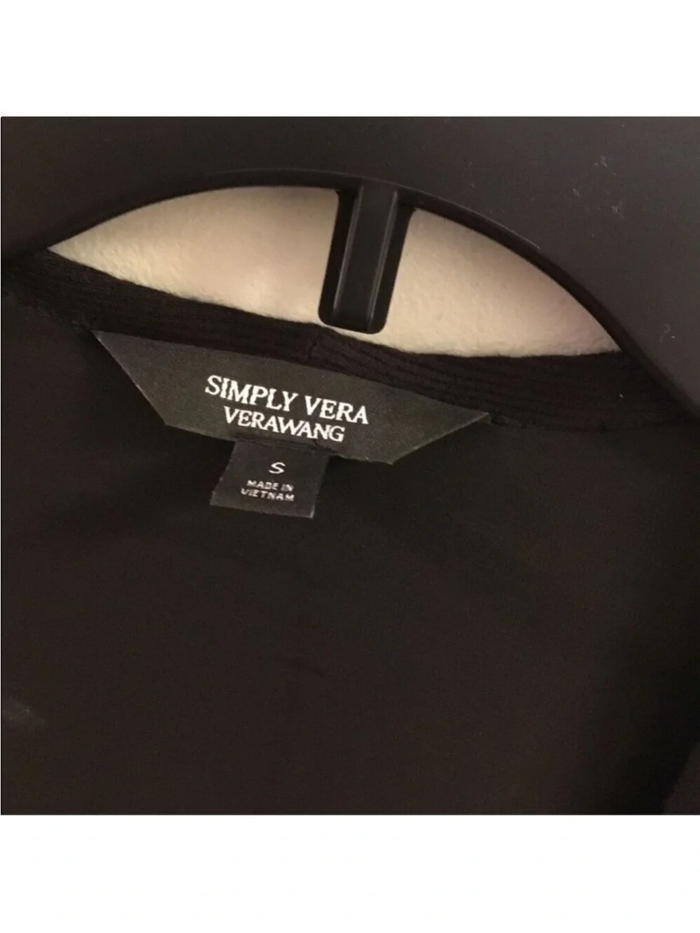 Simply Vera Vera Wang Black Waterfall Vest Size Small NWT Sheer Draped Layering